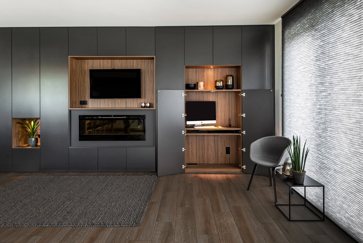 Integrated media wall