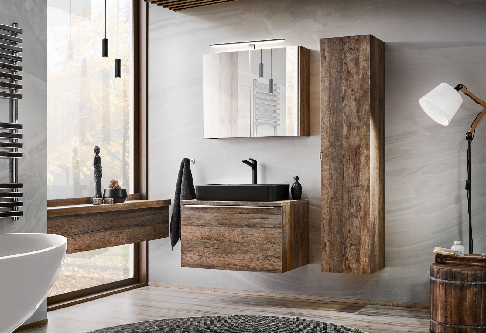Colonne + miroir