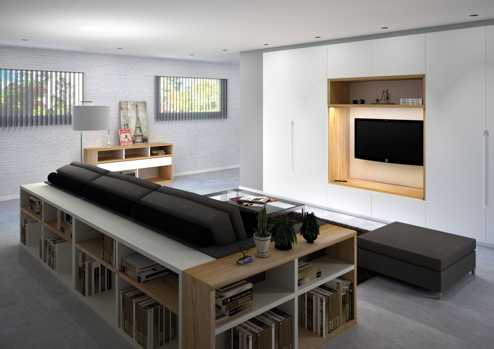 Integrated media wall